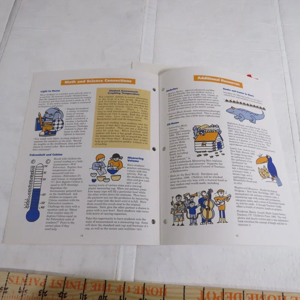 Measuring Up BIG BOOK (almost 2 feet tall) with teacher pages CLASSROOM SIZE